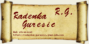 Radenka Gurešić vizit kartica